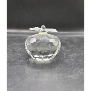 Vintage Real Crystal Clear Apple Paperweight